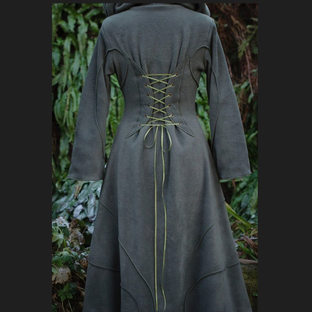 Goth Long Coat Witchy Clothes Size S Elven Cosplay Unique Jacket Witchy Coat